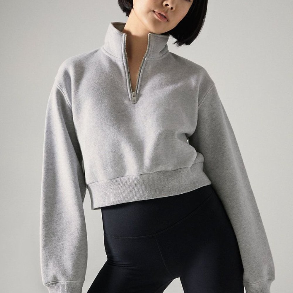 Aritzia TNA Cozy Crop 1/4 Zip - Picture 2 of 7